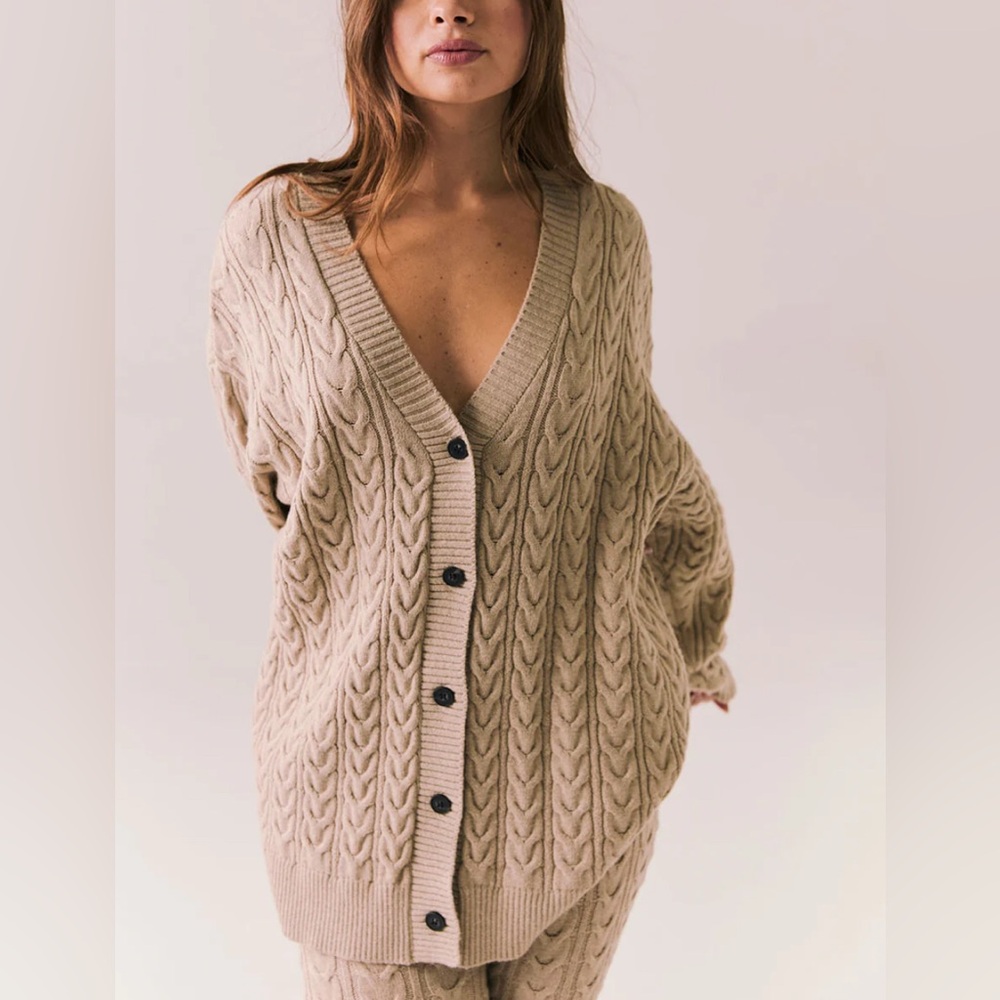 Pierre Heather Oatmeal Cardigan